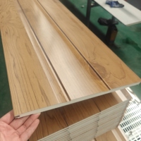PU Köpük Duvar Paneli Ahşap Desenli Ses Yalıtımlı Isı Yalıtımlı Prefabrik Duvar Panelleri için Özel Boyut Ücretsiz Numune