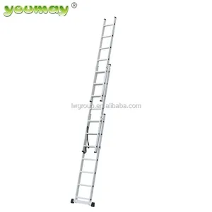 En131, venta al por mayor, <span class=keywords><strong>Escalera</strong></span> telescópica personalizada, <span class=keywords><strong>escalera</strong></span> telescópica <span class=keywords><strong>de</strong></span> <span class=keywords><strong>aluminio</strong></span> <span class=keywords><strong>de</strong></span> 424cm, <span class=keywords><strong>3</strong></span>*7 escalones - Product Image 5