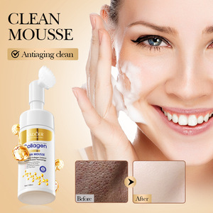 SADERO Mousse Nettoyante Visage au Collagène Osseux Anti-Âge Nettoyage en Profondeur Contrôle du Sébum avec Brosse Hydratante - Product Image 1