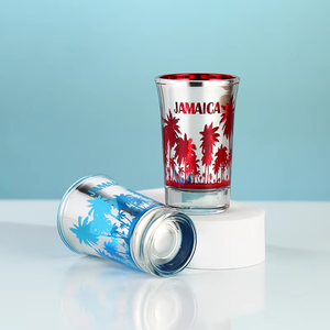 Grosir kustom 1.5oz berwarna gelas Shot dengan Jamaica Souvenir Hadiah Plating Logo personal - Product Image 4