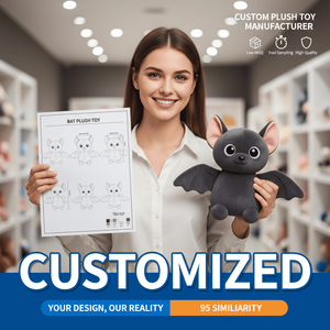 Peluche de Murciélago Personalizado, Mascota de Peluche, Fabricante OEM ODM, Personaje Único, Muestreo Rápido, Material Seguro, Gran Promoción - Product Image 1