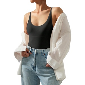 Combinaison de sport gainante de haute qualité, contrôle abdominal, tout-en-un, confortable, respirante, sans coutures, col en U, dos gainant - Product Image 3
