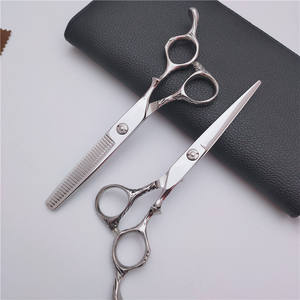 Ciseaux de coiffure professionnels 9Cr, 17 pouces, à manche long, ciseaux à effiler pour stylistes, lame plate, pointe acérée, sur mesure - Product Image 2