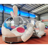 Maison à bulles gonflable en PVC sur le thème du lapin pour locations événementielles, installation facile, produit gonflable, support personnalisé pour château gonflable commercial