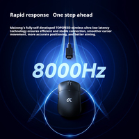 Souris de jeu optique sans fil USB MCHOSE A5 V3 PAW3395 avec rétroéclairage LED, rechargeable, programmable, 6 boutons, ergonomique pour droitier