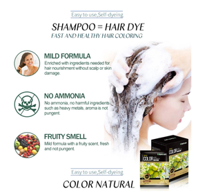 OEM Factory Outlet Black Hair Shampoo tinge per capelli cover Shampoo colore grigio - Product Image 6