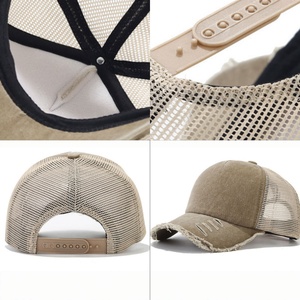 Custom Embroidery Logo Fitted Baseball Hats 5 Panel Baseball <b>Cap</b> Bulk <b>Plain</b> Washed Distressed Trucker <b>Cap</b> for Men Women Daily - Product Image 2