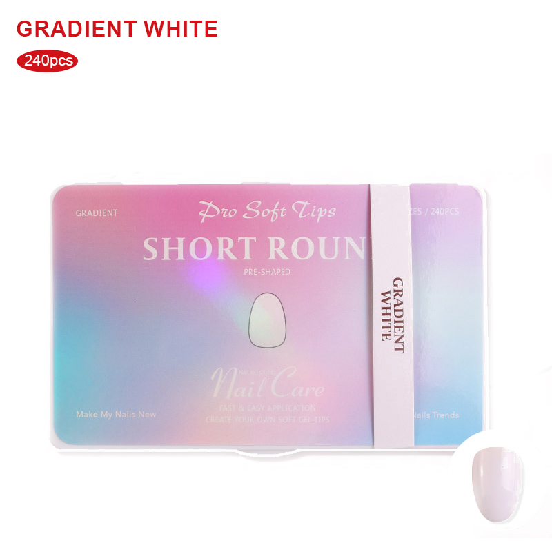 Blanco Degradado Redondo Corto