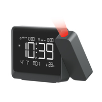 Zeitprojektions-Wecker Digitale Schreibtisch-Tisch uhr mit Datum, Schlummer und Hintergrund beleuchtung