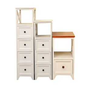Small Bathroom Storage Cabinet Living Room Wood Side Cabinet Floor Storage Cabinet with Drawer