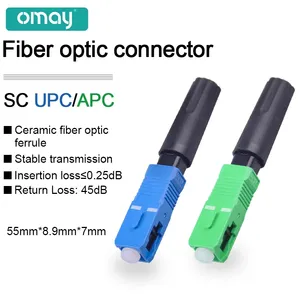 Conector de Fibra Óptica OMAY SC-APC/UPC de 55 mm, Conector Rápido para Cable FTTH, Modelo de Gestión de Cables Integrado en Piel ONT-SC-02QC 55m - Product Image 3