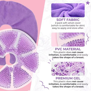 Almohadillas de Gel Frío/Calor para Terapia Mamaria al por Mayor, Esenciales para Lactancia, Almohadillas de PVC Frías para Recuperación Postparto - Product Image 5