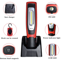 Lampe de travail portable à LED magnétique rechargeable sans fil, lampe d'inspection, lampe de travail d'urgence pour l'entretien automobile