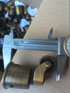 Ruedas de latón antiguo para mesa pequeña, 1 pulgada, 26mm, muebles, sofá, taza giratoria - Product Image 4