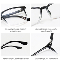 Lunettes d'ordinateur classiques anti-lumière bleue, nouvelles lunettes anti-reflets avec monture élégante en forme de visage de diamant, parfaites pour toutes les morphologies