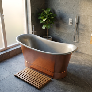 Baignoire Gonflable Autonome de Luxe en Cuivre Antique, Portable, Classique, Rectangulaire, pour Adultes, Artisanat Indien - Product Image 1