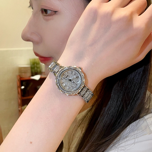 Montre-bracelet pour femme CILOA en alliage avec cadran à aiguilles, strass et quartz, résistante à l'eau, bracelet tendance pour usage quotidien - Product Image 5