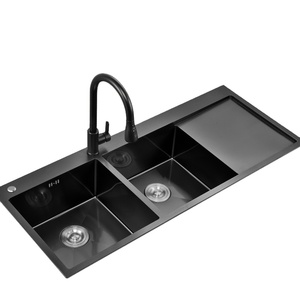 Nouveau noir multifonction cuisine évier usine vente en acier inoxydable évier bassin <span class=keywords><strong>professionnel</strong></span> intégré évier de cuisine - Product Image 4