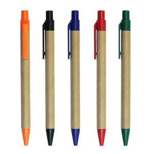 NP-003JX Eco-Friendly Kraft <b>paper</b> Ballpoint Pen Multi-Color Refillable 1.0mm Nib Office School Use Kraft <b>Paper</b> Body - Product Image 2
