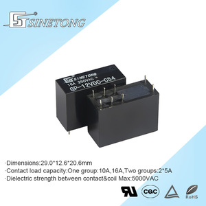 Sinetong รีเลย์ไฟฟ้าขนาดเล็ก0.54W 12V DC PCB 16A GP-12VDC ของ sinetong - Product Image 4