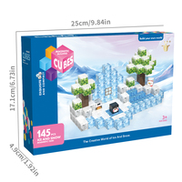 100 pièces blocs de construction magnétiques STEM cubes de construction magnétiques ensemble de château de noël en plastique pour enfants jouets