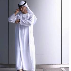 Wholesale traditional Muslim robes, Daffah <b>Thobe</b> Abaya from Dubai, solid color anti-static <b>men's</b> Islamic clothing - Product Image 1