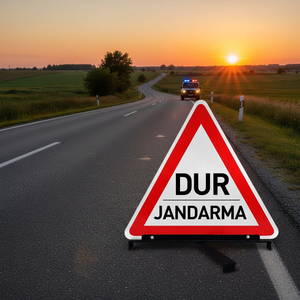 Reflective Triangular Stop Sign for <b>Roadway</b> <b>Safety</b>-Gendarmerie - Product Image 3
