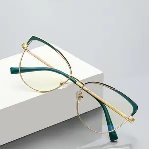 2023 nueva moda marcos metálicos ópticos MARCO DE LUJO gafas ópticas para damas