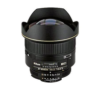 Lensa Nikon AF 14mm F/2.8D ED Ultra Wide Angle Prime Bekas, Mount F untuk Kamera DSLR Nikon Full Frame APS-C, Kondisi Bagus