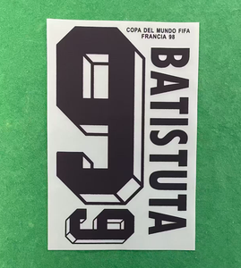 ชุดปักชื่อเรโทร บาติสตูต้า มาราโดน่า สำหรับเสื้อเหย้าและเยือน วัสดุฟล็อกกิ้ง พิมพ์ลาย รีดติดด้วยความร้อน ตราสโมสรฟุตบอล - Product Image 5