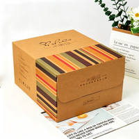 Boîte d'emballage pour gâteaux en papier kraft naturel non traité, jetable, non toxique, boîte à cupcakes en kraft, logo personnalisé pour boulangerie