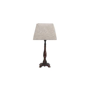 Lampe de table rustique marron E27, 38x20x20 cm, idéale pour décorer les espaces et fournir une lumière d'ambiance. - Product Image 1