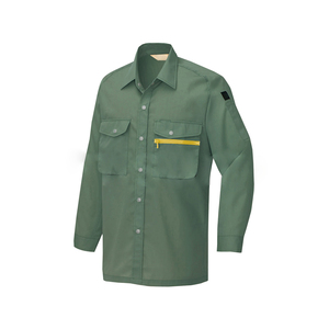 Water-repellent Polyester 65% Cotton 35% Twill Long Sleeve <strong>Working</strong> Shirt with Dot Metal Buttons and <strong>Contract</strong> Color Zipper - Product Image 4