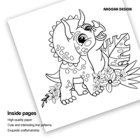 Livres de coloriage dinosaures personnalisés, très demandés, livres de coloriage artistiques pour enfants, bandes dessinées innovantes, impression personnalisée de livres