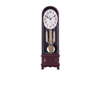 Vintage Wall <b>Clock</b> Rectangular Reddish Brown Single Sided Scanning <b>Mechanism</b> Home Decoration Living Room Ornament - Product Image 5