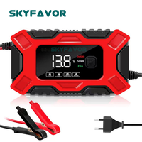 Cargador de Batería de Coche Automático con Reparación por Pulsos Eléctricos, 12V 6A, para Motocicletas, Camiones y Baterías de Plomo-Ácido