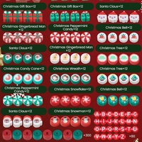 Kit de Fabricación de Pulseras Navideñas DIY, Cuentas de Arcilla Polimérica, Set de Cuentas de Árbol de Navidad, Muñeco de Nieve y Santa Claus para Niños, Manualidades de Joyería Navideña
