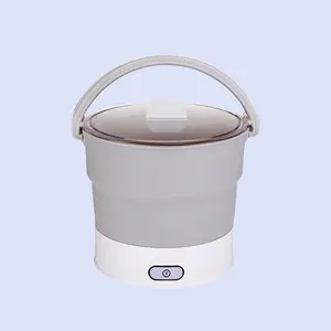 wasserkocher holzofen Suppliers-Reise Elektro kessel Pfanne Hot Pot Nudel Kochen Silikon Faltbarer Elektroherd