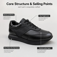 Sneakers minimalistes pour hommes RADOLFA, style italien, cuir véritable de luxe, tendance sportive, respirantes, légères, automne