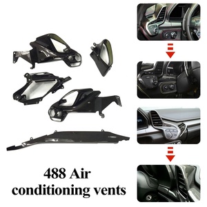 Accesorios interiores de carbono seco estilo OEM RHD, cubierta embellecedora de salida de ventilación lateral para salpicadero de <span class=keywords><strong>coche</strong></span> para Ferrari 488 - Product Image 3