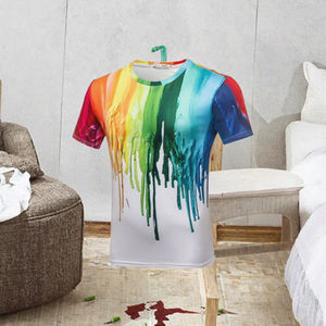 Camisetas Deportivas de Secado Rápido de Alta Calidad para Hombre, Camisetas de Manga Corta con Logotipo Personalizado y Estampado Sublimado, MOQ Bajo - Product Image 3