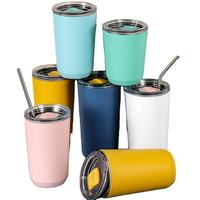 Gobelet isotherme en acier inoxydable, thermos moderne pour les voyages, le bureau, le camping, conçu pour les enfants