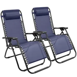 קמפינג כיסא סיפון איפור מתקפל גן אפס כבידה כיסא בריכה כורסת שמש לבריכה