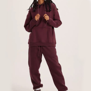 All'ingrosso Unisex di alta qualità 2 pezzi Casual solido Logo personalizzato 345g Plus Size felpe con cappuccio oversize set di pantaloni per gli uomini - Product Image 3