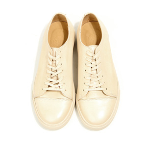 Off White <b>Leather</b> <b>Sneakers</b> Lace Up Solid Color Breathable Youth Casual Shoes - Product Image 2