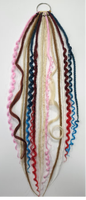 Coda di Cavallo Elastica con Trecce Colorate Stile Bohemien Perfetta per Festival ed Estensioni per Capelli da Donna