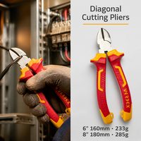 Pince coupante diagonale de précision en acier Cr-V HRC55-62 pour coupe nette des fils, outils d'électricien, d'électronique et d'atelier artisanal