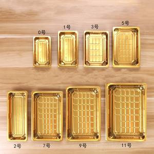 Altın suşi tepsisi Blister plastik gıda kabı paket servis tabağı tek kullanımlık lüks suşi tepsisi s ambalaj kapaklı kutu - Product Image 2