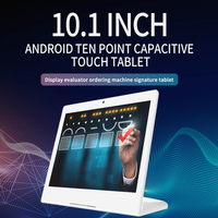 Tablette PC Android en forme de L Tableau de menu Affichage commercial de 10.1 "Tablettes de point de vente de bureau pour restauration rapide/café Commande de restaurant