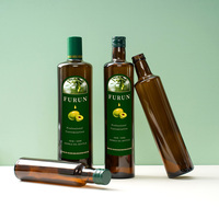 Envase Redondo Ámbar Vacío para Cocina de 250 ml y 500 ml para Salsa de Soja, Aceite de Oliva, con Tapa de Plástico